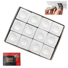 Sumneo Gesso da biliardo, blu, 12 pezzi, per stecca professionale, con polvere oleosa antiscivolo, per snooker e biliardo, gesso di precisione durevole per giocatori professionisti e appassionati