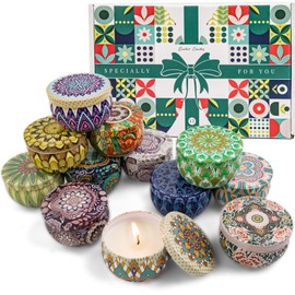 Scented Candles Gift Set, 12 Pack Candles for Home Scented, 21.12 oz Long Lasting Soy Wax Aromatherapy Candle Set with Gift Box, Birthday Gifts for Women