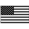 Black & White USA Flag 3x5ft Poly
