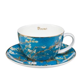 Goebel Vincent Van Gogh Teetasse mit Untertasse Artis Orbis - Mandelbaum aus Fine Bone China 0,25L, Höhe: 6,5cm, 66-532-06-1