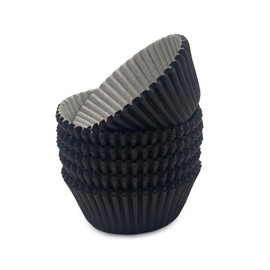 Bakehope Standard Baking Cups, Classic Black Greaseproof Festive Cupcake Liners, 150-count