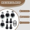 4Pcs Heavy Duty A-Arm Ball Joint for Kawasaki Teryx KRX
