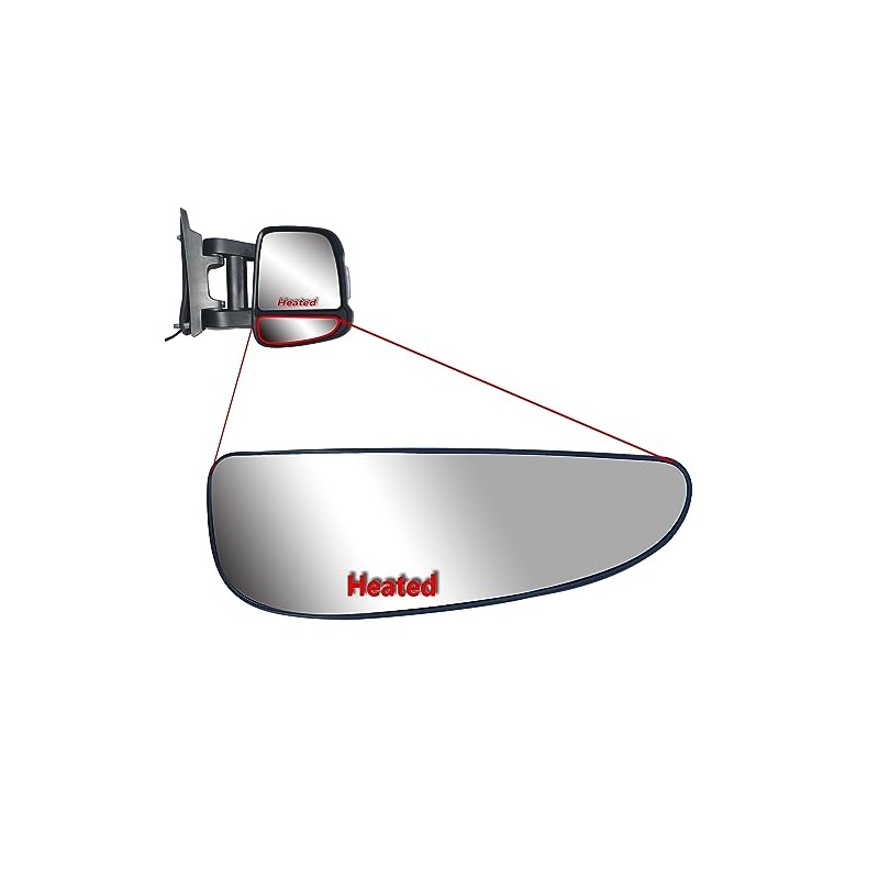 Replacement Passenger Right Lower Mirror Glasses With Heated And Plate