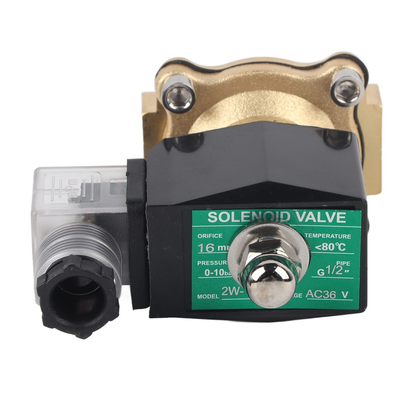 G1/2 Inch Brass Solenoid Valve Water Pressure Normal Closed Direct