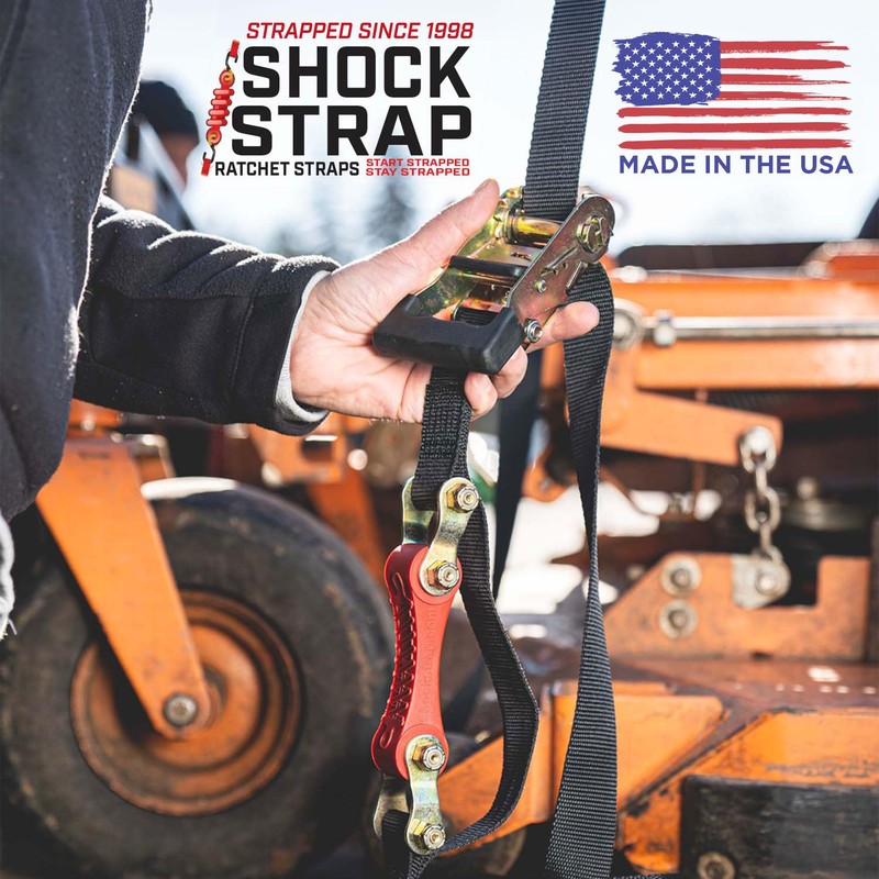 SHOCKSTRAP Ratchet Strap, 10' x 1" Shock Absorbing Heavy Duty