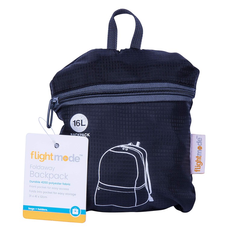 FlightMode Travel Foldable Backpack, 16 Liter Capacity