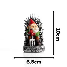 Garden Mile Throne Miniature Garden Gnome Figurine Resin Statues Outdoor Ornaments - Novelty Game Memorabilia Mini Garden Ornaments Sculpture for Indoor and Outdoor Home, Garden Decor - 10cm