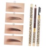 minkissy Sets Leopard Cover Double Head Eyebrow Pencil Brush Set