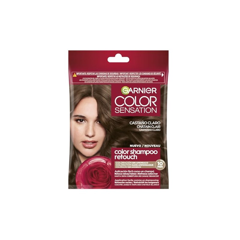 Garnier Color Shampoo Retouch Semi Permanent Hair Colour Light Brown
