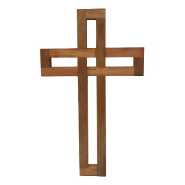 Cruz De Madera Decoracion Artesanal Cre55333rc-a