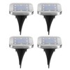 4pcs 8LED Solar Buried Light Under Ground Lamp Outdoor Pathway