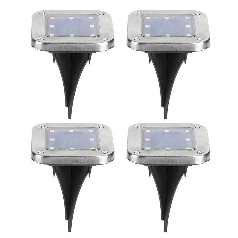 4pcs 8LED Solar Buried Light Under Ground Lamp Outdoor Pathway