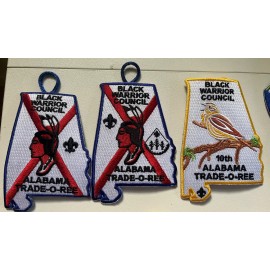 Black warrior Council Trade O Ree Set 2019, 2022, 2024 Alabama State Shape