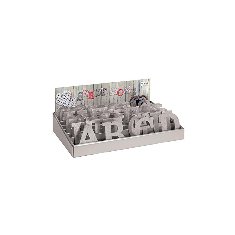 Glorex Letter Galvanised Metal & Silver, 18 x 16 x