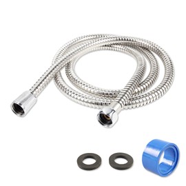PLUMBINGMASTER Shower Hose 60 Inches Stainless Steel Handheld Shower Head Hose Replacement with Brass Nut Long Fexible Shower Hose Extension