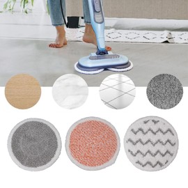 Asixxsix Replacement Steam Mop Pads, 6 Pieces Steam Floor Mop Scrub Pads, Washable Mop Pads Replacement for Shark S7000 S7001 T2 T21 U6002 Series Steam Mops, All-in-One Steam Floor Mop