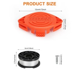 THTEN AF-100 Trimmer Blades Head Replacement Spool 30Ft 0.065" Compatible with Black & Decker GH600,GH610,GH900,GH912,ST6600,ST7000,ST7700,NST1118,NST2118,LST220,LST300 Line String Trimmer 20 Pack