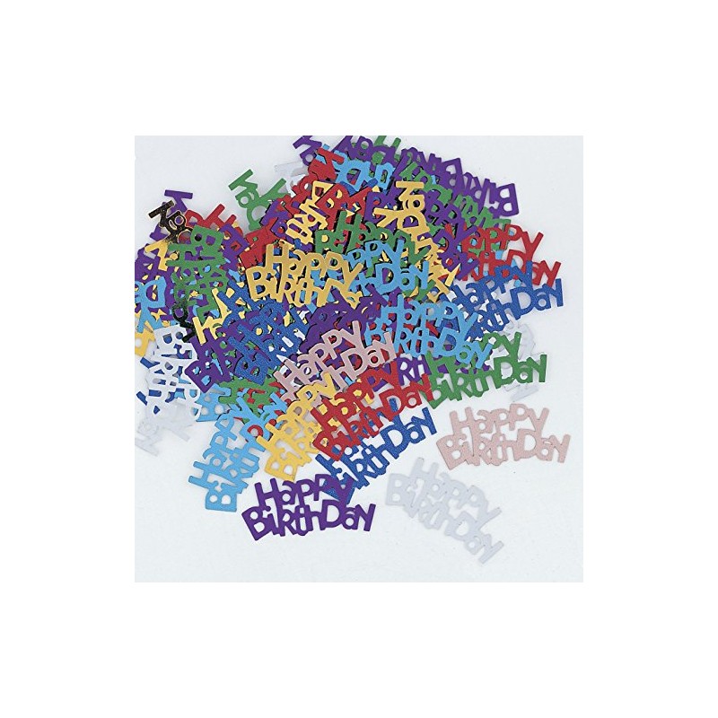 Foil "HAPPY BIRTHDAY" Party Confetti, 0.5oz