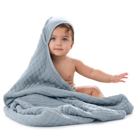 Comfy Cubs Toalla con Capucha para Bebé, Grande, 81 × 81 cm, Paquete de 1
