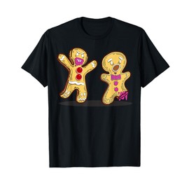 Cartoon Gingerbread Men Fun Characters For Children T-Shirt