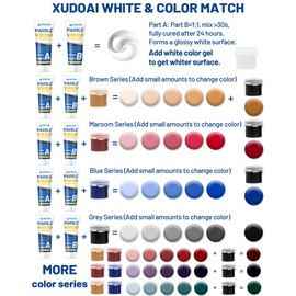 Marble and Granite Repair Kit (Color Match), 160g/5.64oz Quartz Countertop Repair Kit for Chips Holes Dents Defects Scratches Cracks, DIY Fix Reattaches Porcelain Tile Sink Stone Other Hard Surfaces