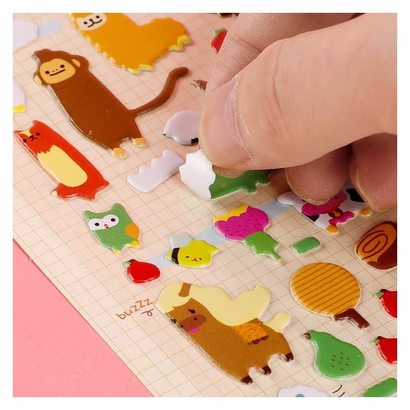 4 Pcs Zoo Rabbit Stickers Cute Notebook Notebook Letter Card