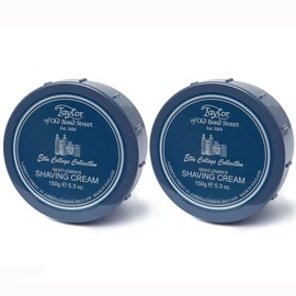 Taylor of Old Bond Street Eton College Fragrance Shaving Cream Bowl 150g (2-Pack) – Rich Lather for Traditional Shaving