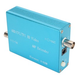 High Definition Video Signal Amplifier for AHD CVI TVI Aluminum Alloy Wide Compatibility Plug and Play Lossless Image Long Transmission Distance