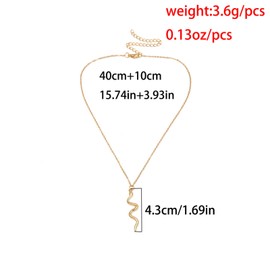 TseanYi Snake Pendant Necklace Gold Punk Serpent Drop Necklace Vintage Animal Necklaces Chain Jewelry(Gold)