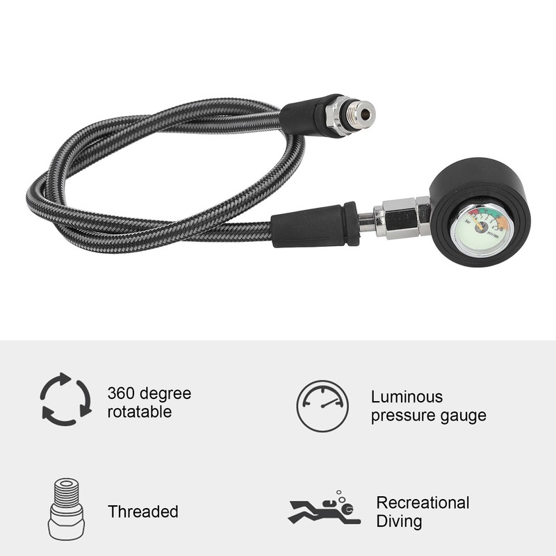 Scuba Diving Pressure Gauge Luminous Submersible Pressure Gauge with High
