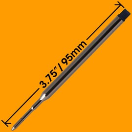 Jaymo Replacement for Sheaffer K 99335/99325 - Measures 3.75 in / 95 mm Long - Ballpoint Pen Refill - 6 Black + 6 Blue