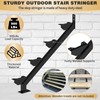 2 Pack Steel Stair Stringer, 4 Steps Stair Riser, Outdoor