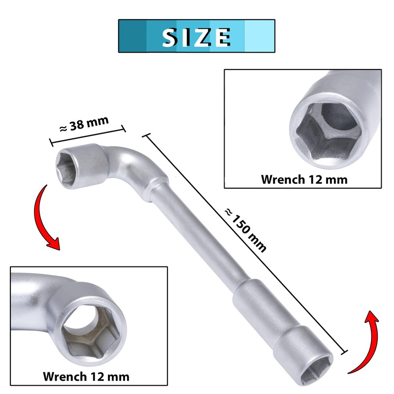 AERZETIX – C68536 – Unlocked Pipe Wrench 12 mm with