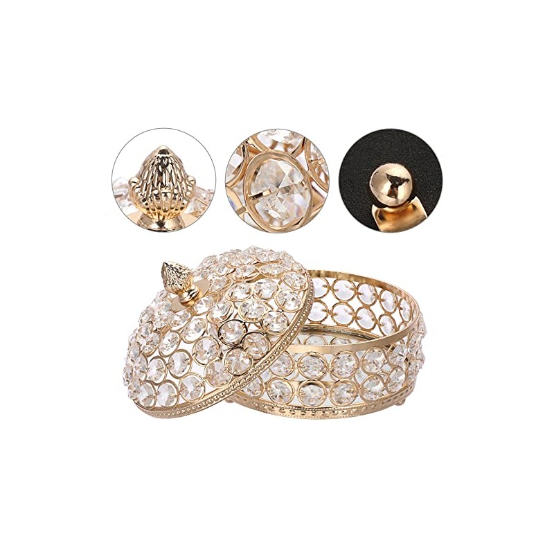 Hipiwe Cofre de joyería con tapa para aretes, anillos, joyas,