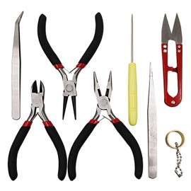 NIUPIKA Jewelry Pliers Set with Needle Nose Plier Round Nose Plier Wire Cutter Plier for Jewelry Making Supplies Wire Wrapping Cutting DIY Craft Tools