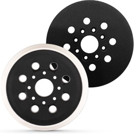STEBRUAM Pack of 2 125 mm Professional Sanding Pads for Bosch GEX 125-1 AE, 8-Hole Velcro Backing Plate Sanding Disc for PEX 220 A & AE, Random Orbital Sander Sanding Plate