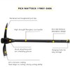 glorousamc Forged Adze Pick, Weeding Mattock Hoe Pick Mattock with