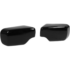 GOTOTOP Cubiertas de Espejo Cubierta de Espejo Lateral Negro Brillante Reemplazo Exterior de ABS Juego de 2 Piezas con Llave Protector contra Rayones Resistente a la Intemperie para Serie 3 E46 1998