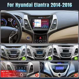 Naifay Android Car Stereo for Hyundai Elantra 2014 2015 2016 Radio, 9inch Touch Screen for Hyundai Elantra Stereo with CarPlay Android Auto Bluetooth FM GPS WiFi Camera Mirrorlink SWC+MIC