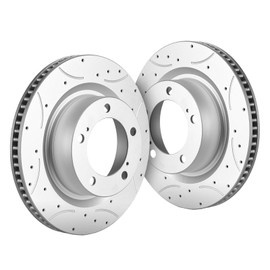 GarveeTech Rear Brake Rotors, Drilled and Slotted Brake Rotor for 2005-2020 Chrysler 300 2009-2020 Challenger 2006-2020 Charger 2005-2008 Magnum