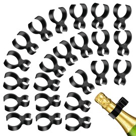 Aster 25 Pieces Champagne Bottle Clips, Champagne Sparkler Bottle Holder Clips Wine Bottle Safety Clips for Wedding Birthday Party Supplies