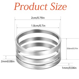 2PCS Jump Ring Opener Tool, Stainless Steel Jump Rings Opening Closing Tool for Jewelry Making Supplies, 2cm Diameter Circle Split Opener Bending Ring (Silver)
