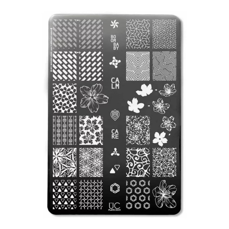 Uberchic Colección #23 Con 3 Placas Para Estampado De Uñas