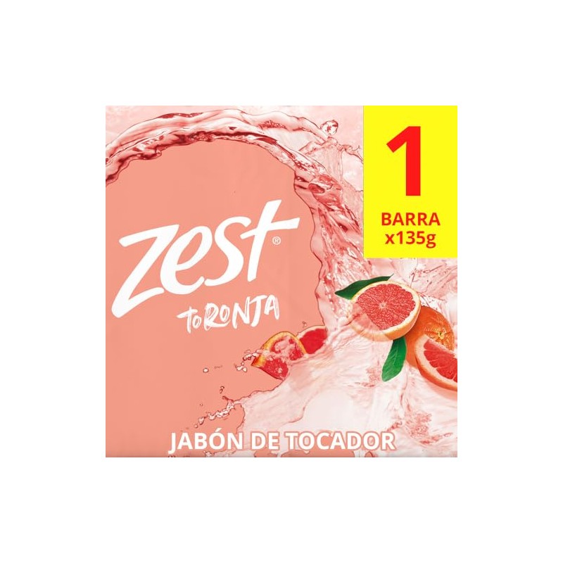 ZEST Jabón de tocador Toronja y Albahaca de 135 g