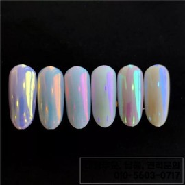 Aurora 10g/lot 오로라 인어 크롬 네일 안료 [06 회색] 10g/lot Aurora Mermaid Chrome Nail Pigment [06 Gray]