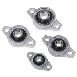 Fasizi 4pcs KFL08 8mm Zinc-Aluminum Alloy Flange Pillow Block Bearing