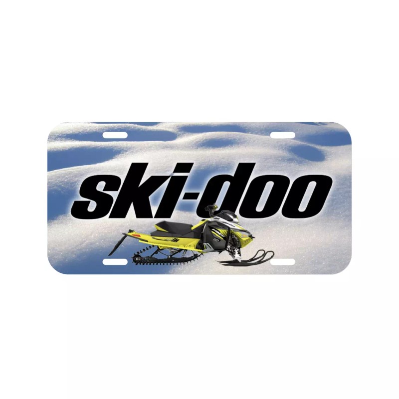 Amel Skidoo Ski Doo Snowmobile Vehicle License Plate Front Auto