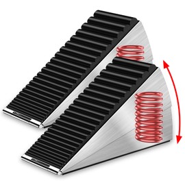 Paquete de 2 topes de puerta resistentes más fuertes – Topes de puerta grandes de resorte, topes de puerta altos para parte inferior de puertas, tope 