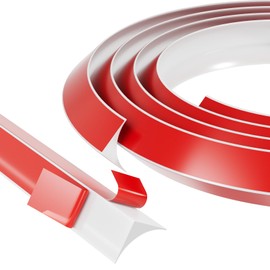 236 Inch Flexible Quarter Round Molding,Bendable Peel and Stick Silicone Molding Trim for Floor Corner Wall Edge,Self Adhesive Shoe Molding for Bathroom Countertop Staircase Cabinet Edge,White