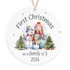 First Christmas as a Family of 3 Ceramic Ornament, Xmas